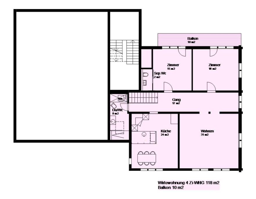 Wirtewohnung